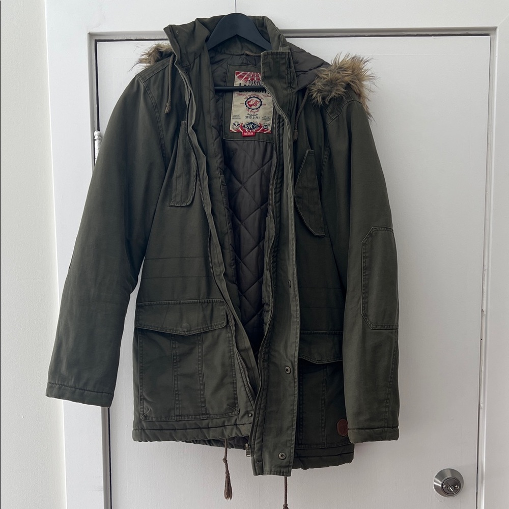 Tokyo Laundry Men’s Dark Green Military Jacket